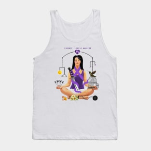 The Chronic Illness Warrior (Purple + Text Version) Tank Top